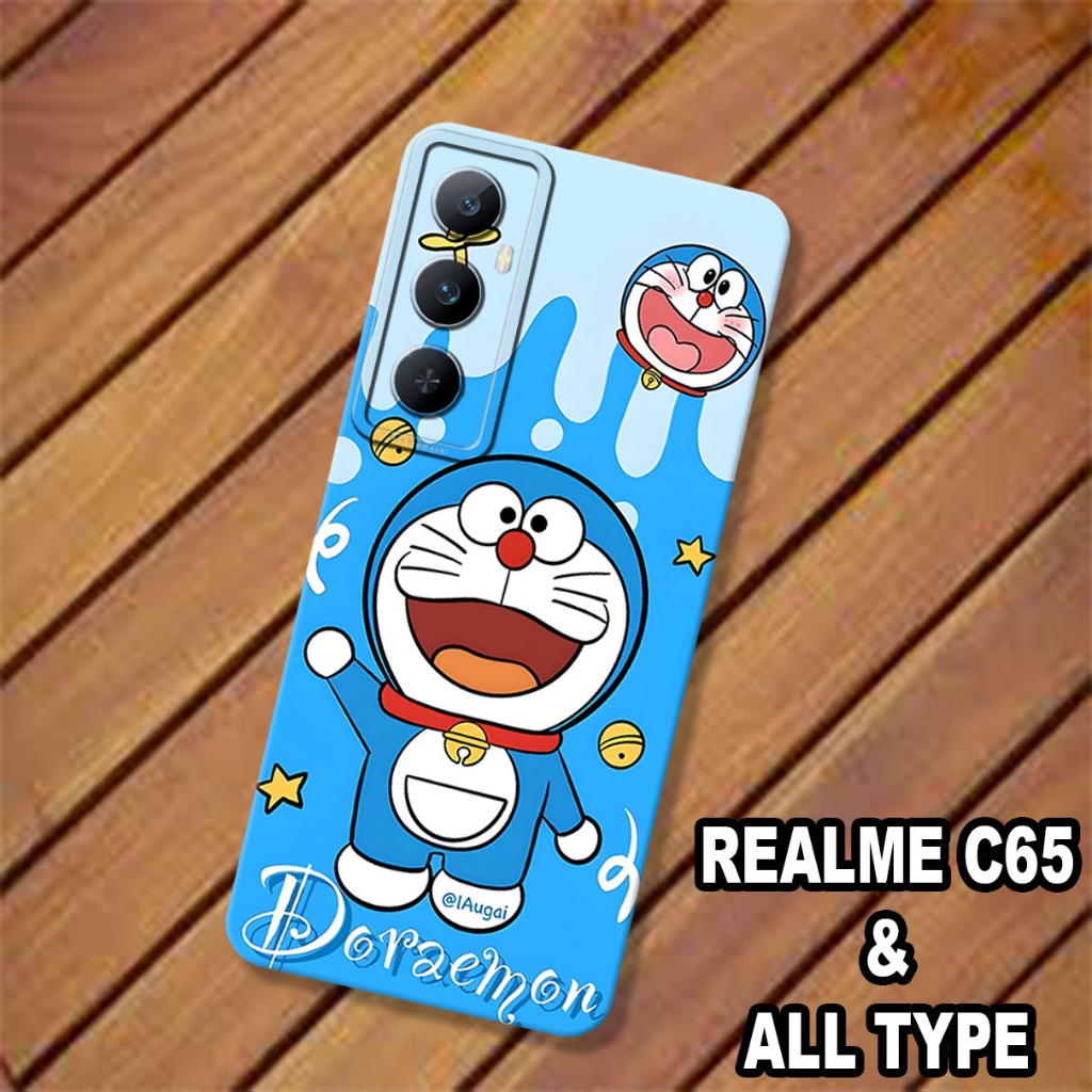 (KS3)  Softcase karet untuk REALME C65 2024  Motif gambar karakter Lucu/casing REALME C65 terbaru/ke