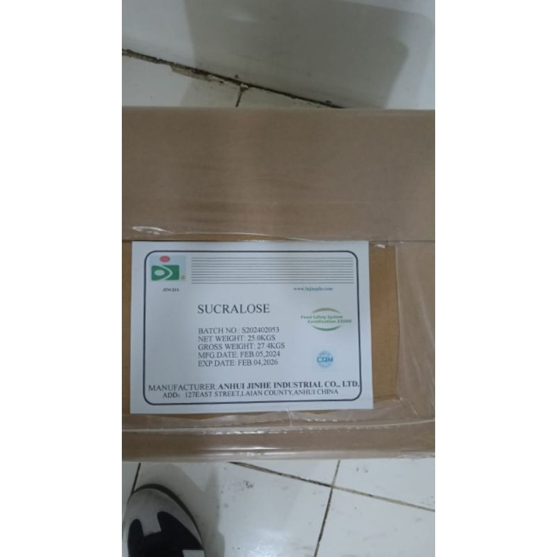 

SUCRALOSE POWDER EX ANHUI JINHE - 25 KG