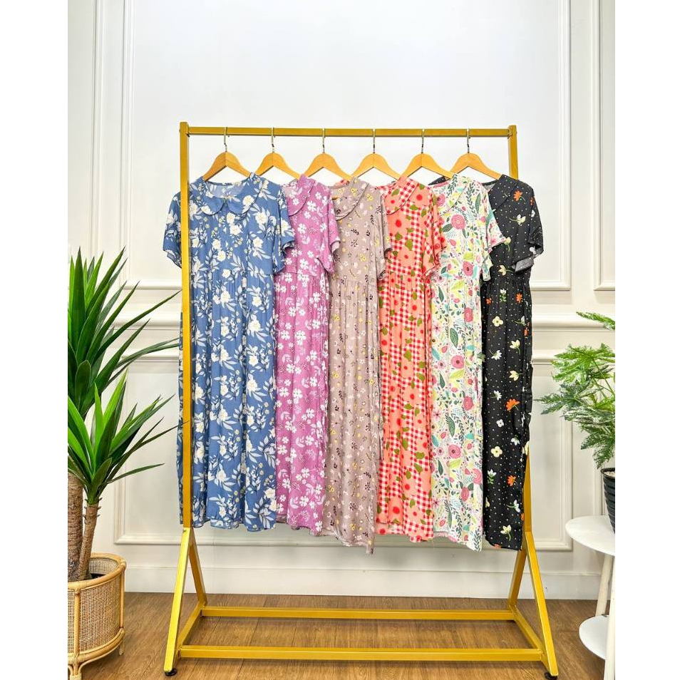 Jinie Daily - Syifa Dress Bahan Rayon Premium Daster Murah Kualitas Terbaik Nyaman Dan Adem Dipakai