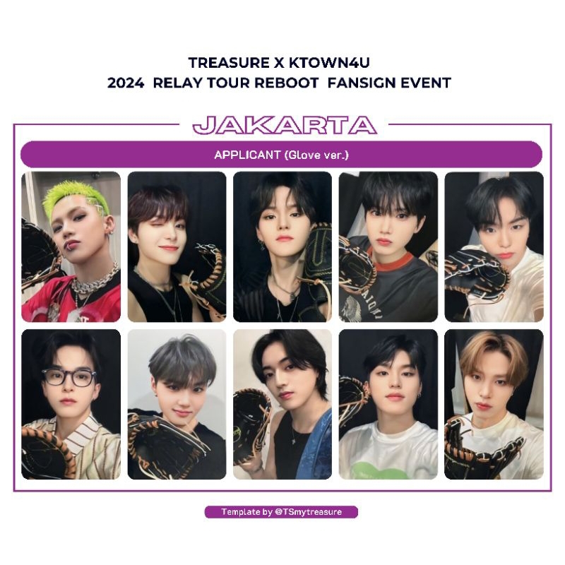 Kartu Photocard Treasure Fansign Jakarta Reboot dan BOOKED PHOTOCARD TREASURE