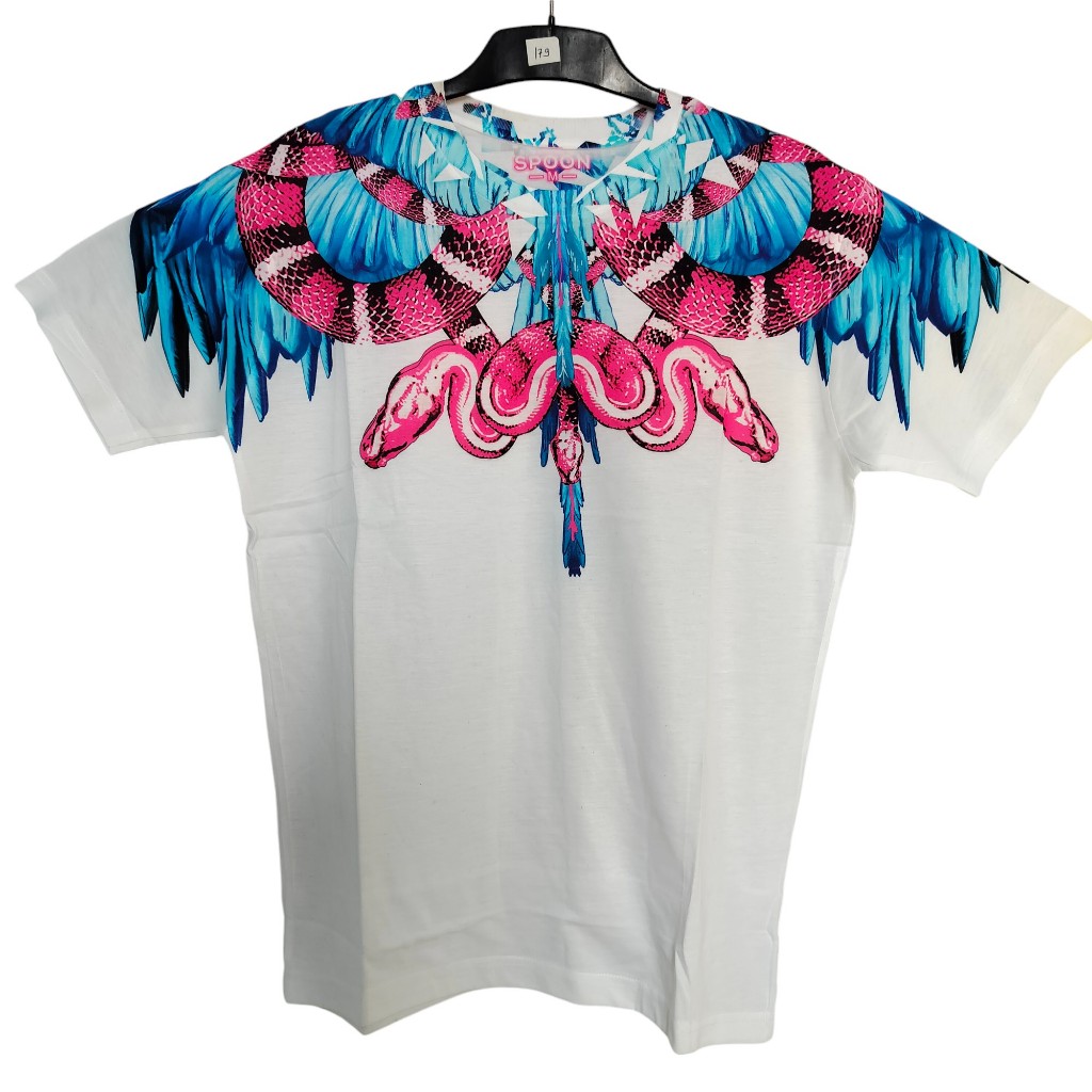 Kaos Pria/Wanita Full Printing 3D Premium Quality Distro Motif - Sayap Ular & Burung Colorful