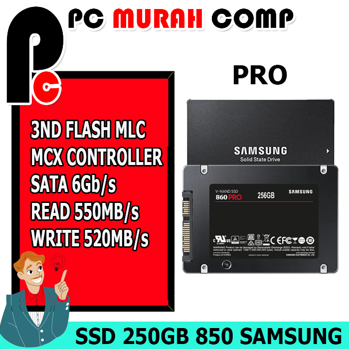 SSD 256GB 2.5 850 SAMSUNG SATA III - 256GB 860 VNAND