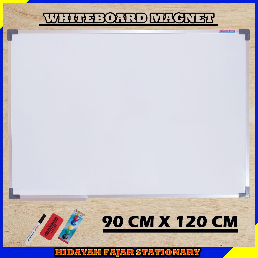 

Whiteboard - Papan Tulis Magnet 90 x 120 - Papan Tulis