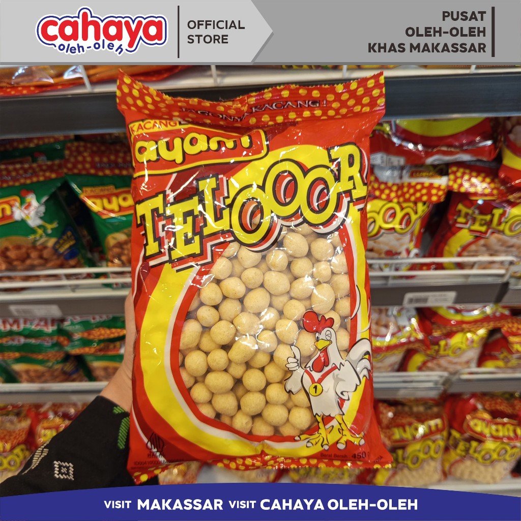 

Kacang Ayam Telooor / Kacang Telur / Kacang Telor Cahaya Oleh Oleh Khas Makassar 450gr