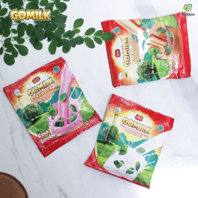 

GOMILK 1 sachet isi 25gr / susu kambing plus herbal