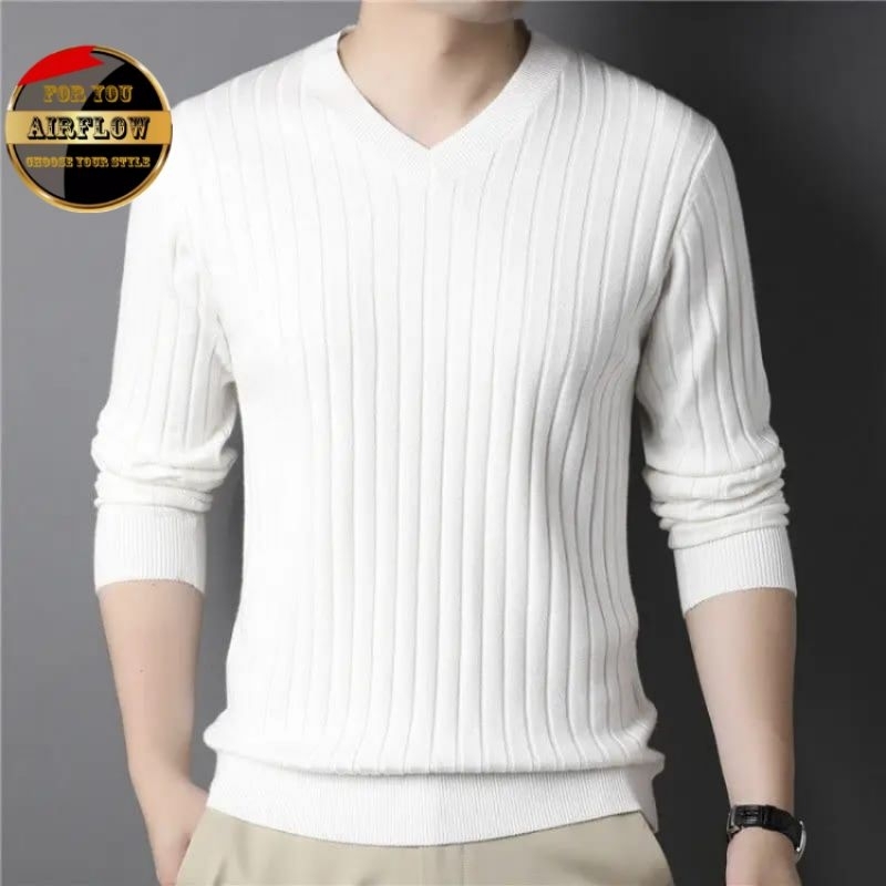 Sweater V Neck Pria/Wanita