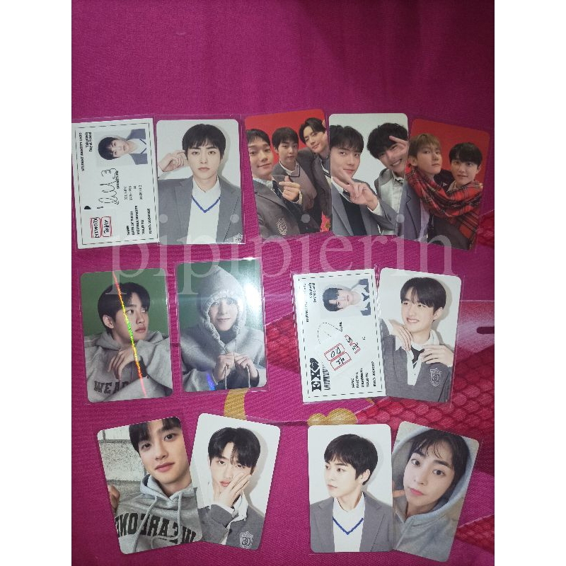 Photocard, ID Card Season Greeting D.O & Xiumin, POB SMSTORE & HOTTRACK