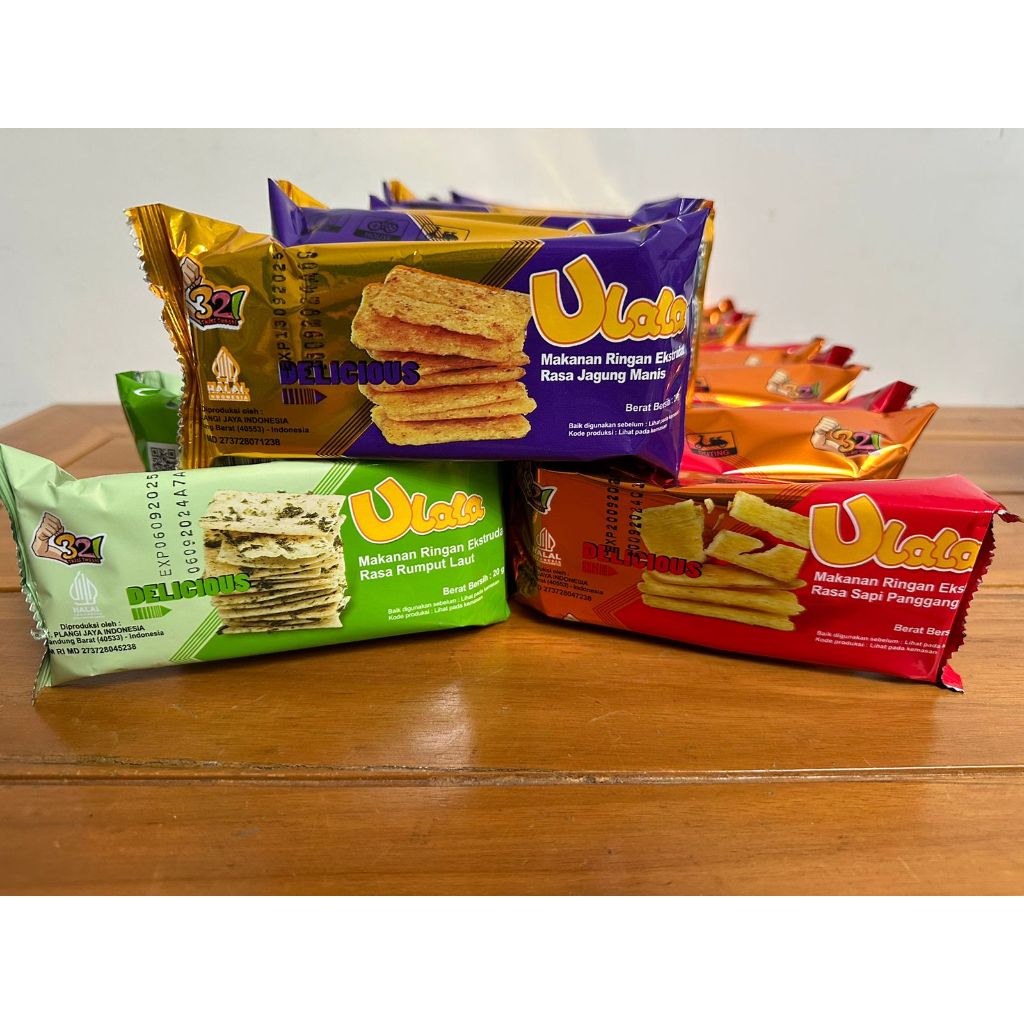 

Ulala Crisp 321 Makanan Ringan Ekstrudat isi 10pc/pack