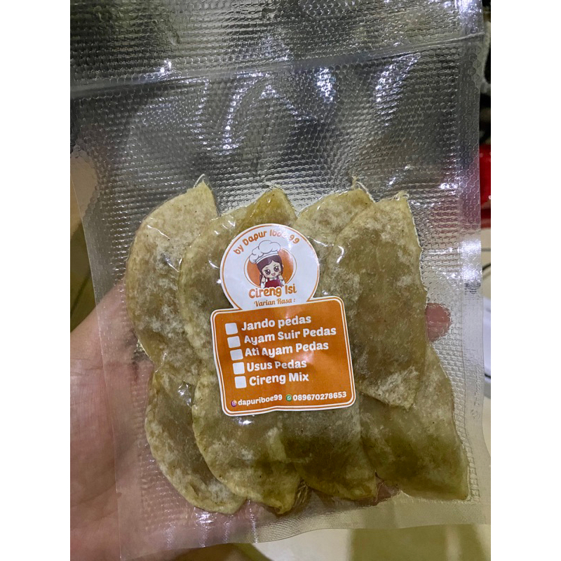 

CIRENG MINI/JUMBO PEDAS isi Ayam, Jando, Hati Ayam, Kulit Ayam, Usus Ayam