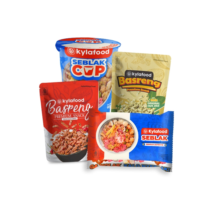 

Kylafood paket (seblak cup, seblak rempah, basreng pedas 80gr, basreng ori 80gr)