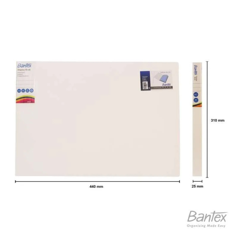 

BANTEX 40 SHEET DISPLAY BOOK / CLEAR HOLDER A3 LANDSCAPE 3364 WHITE (PCS)