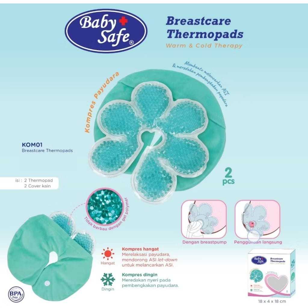 Baby Safe Breastcare Thermopads | Babysafe Kompres Payudara Ibu Menyusui | Breast Relaxant | Relaksa