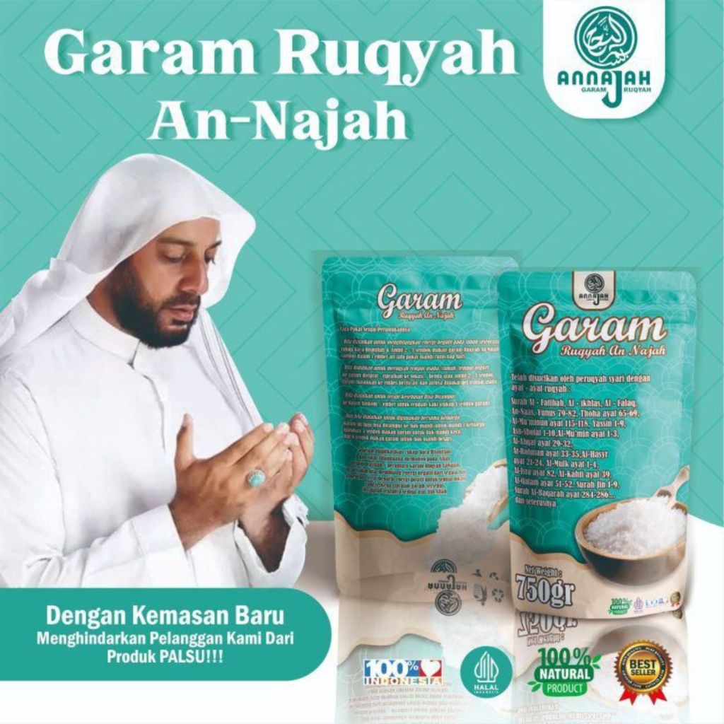 

Garam Ruqyah Annajah Original Kemasan Besar 750g / Untuk Membuka Aura Positif