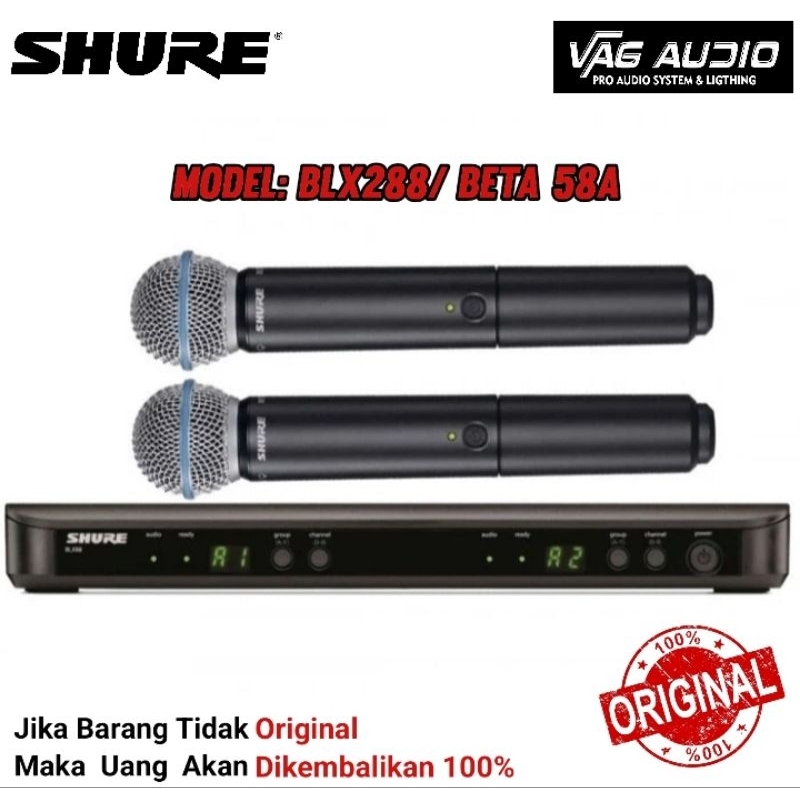 MIC WIRELESS SHURE BLX288/ BETA58A