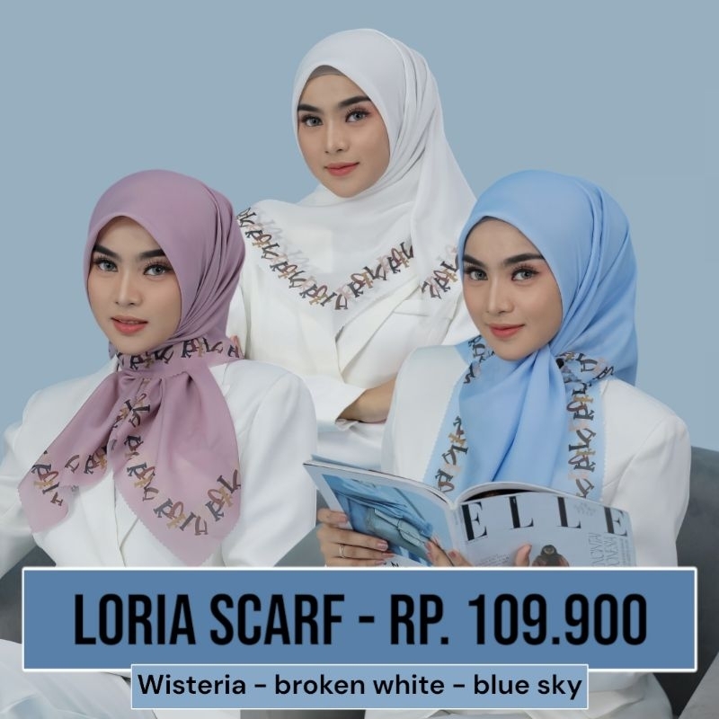 LORIA SCARF. HIJAB SEGIEMPAT MOTIF ARRAFI 2024. KERUDUNG SEGIEMPAT ARRAFI