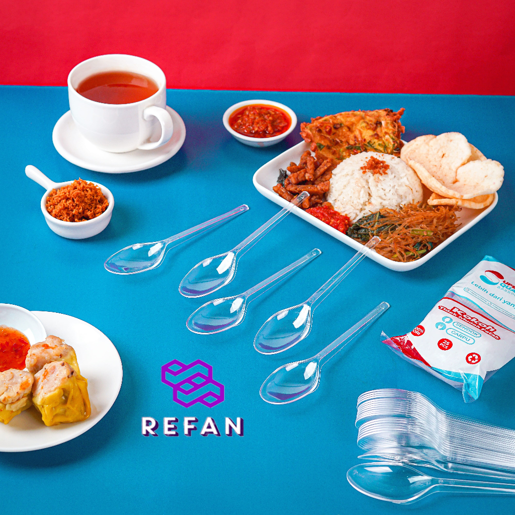 Sendok Makan Plastik Bening Higienis Food Grade PREMIUM