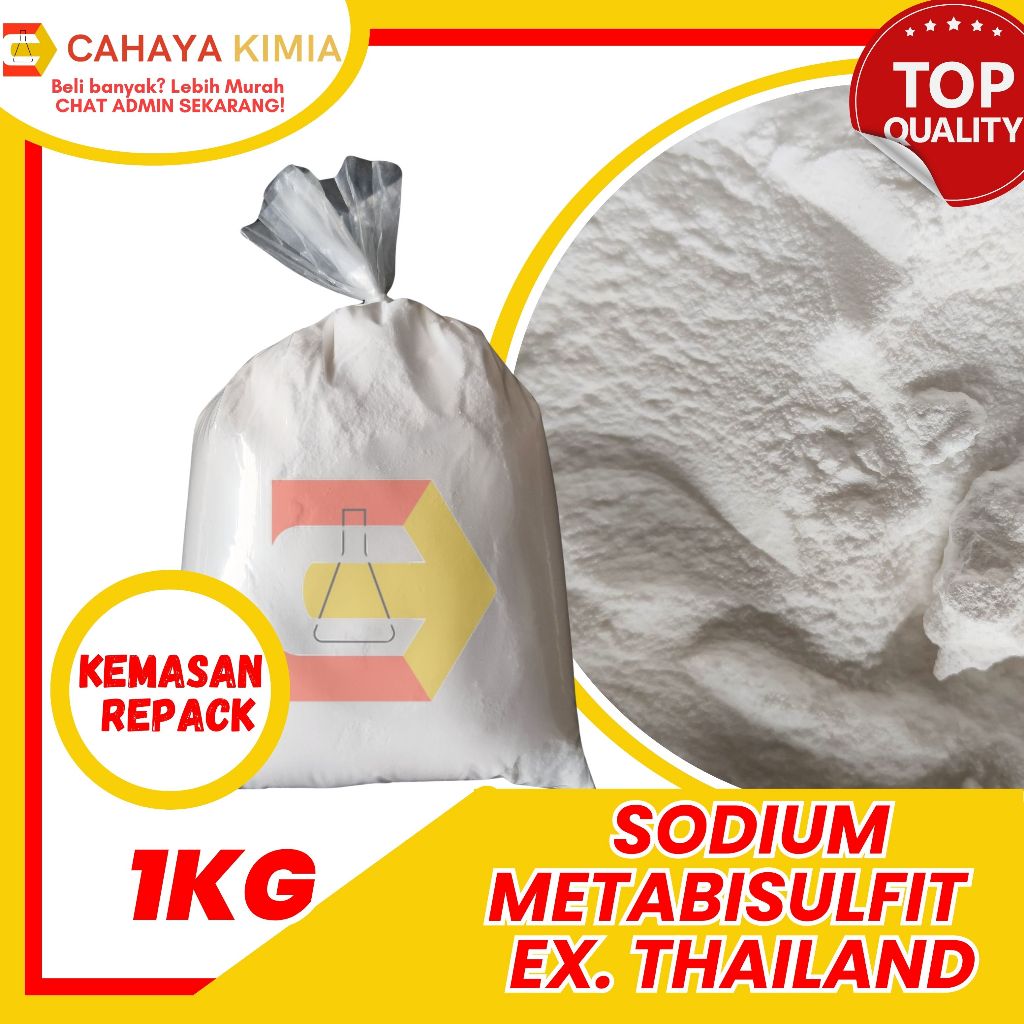 

Sodium Meta-bisulfit / Sodium Meta-bisulfite / Natrium Meta-bisulfite / SMBS Thailand 1 Kg