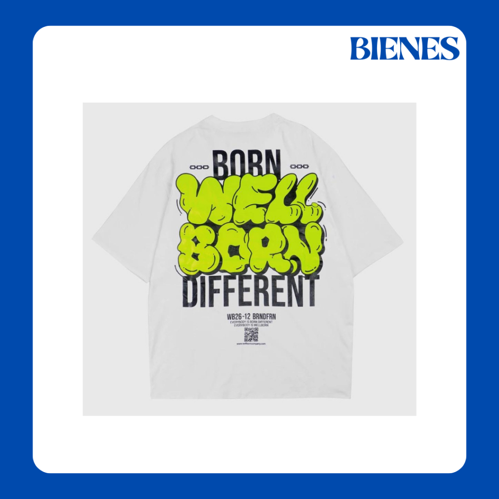 Wellborn x Bienesstuff - Bomb Type Oversized T-shirt White