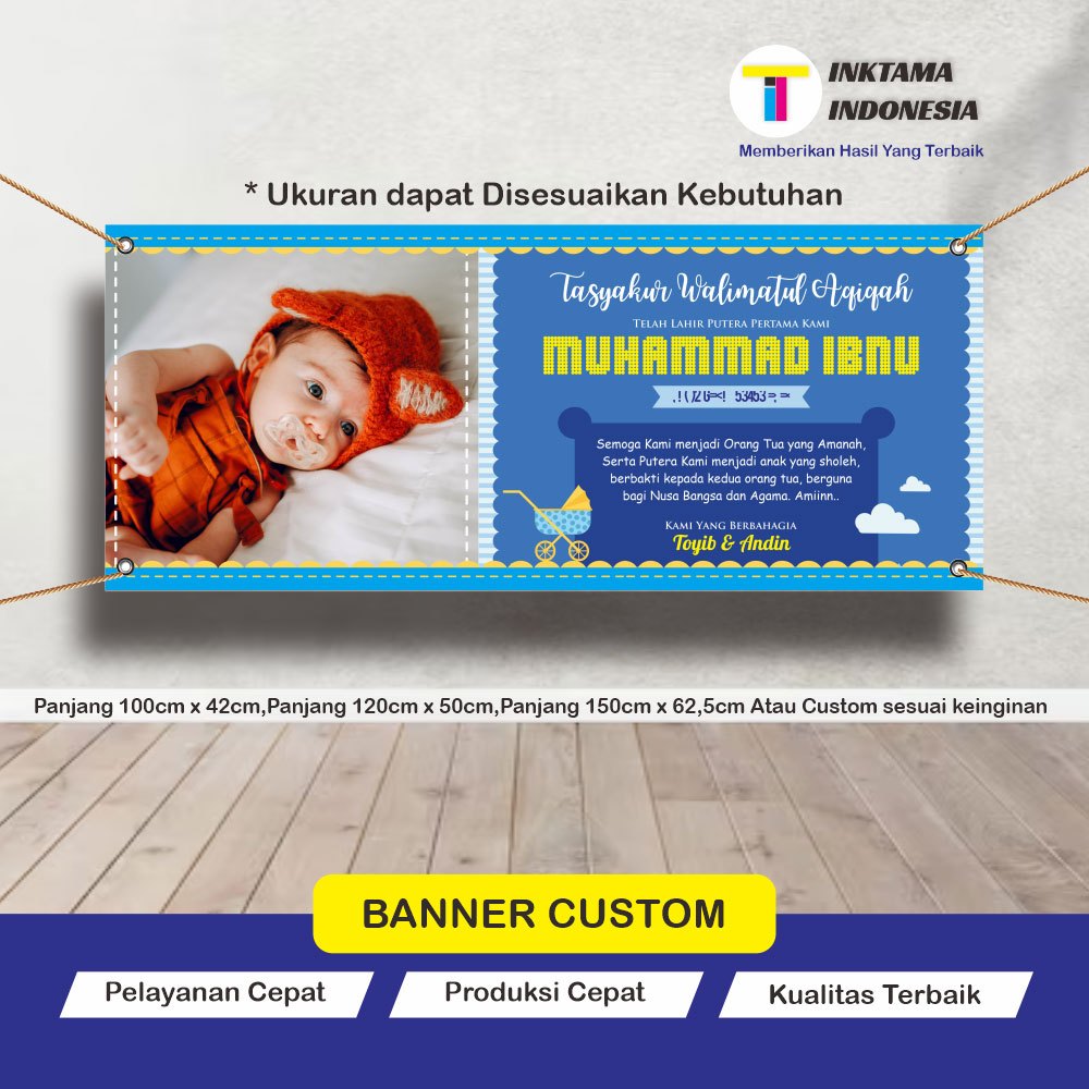 Cetak Spanduk Banner Custom Desain Tasyakuran Aqiqah 08