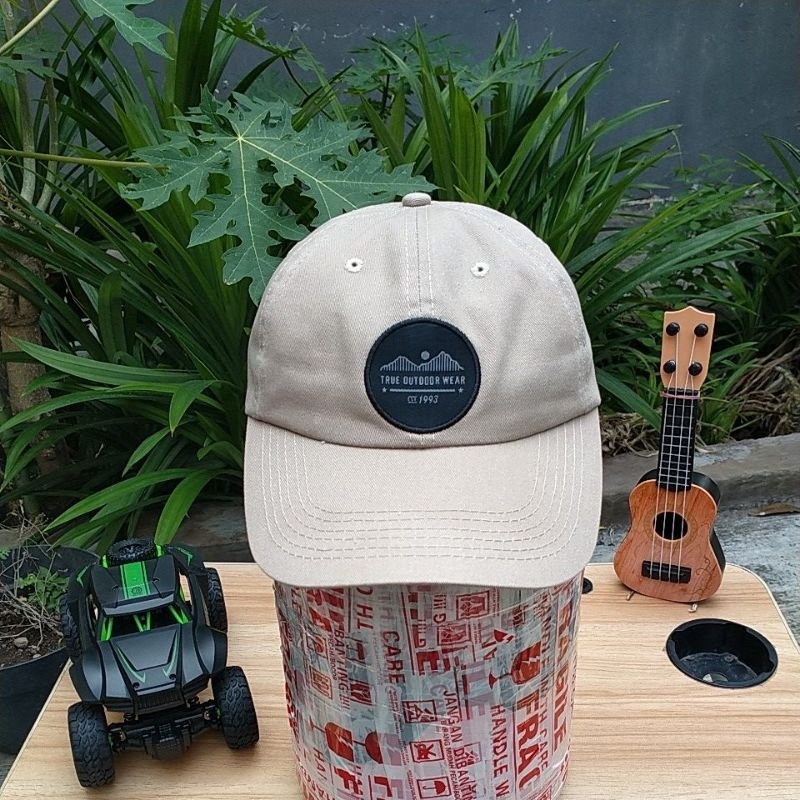 Topi KAVU Mens Khaki Tan The Outdoor Wear Est 1993 patch adjustable Snapback Hat Cap Original