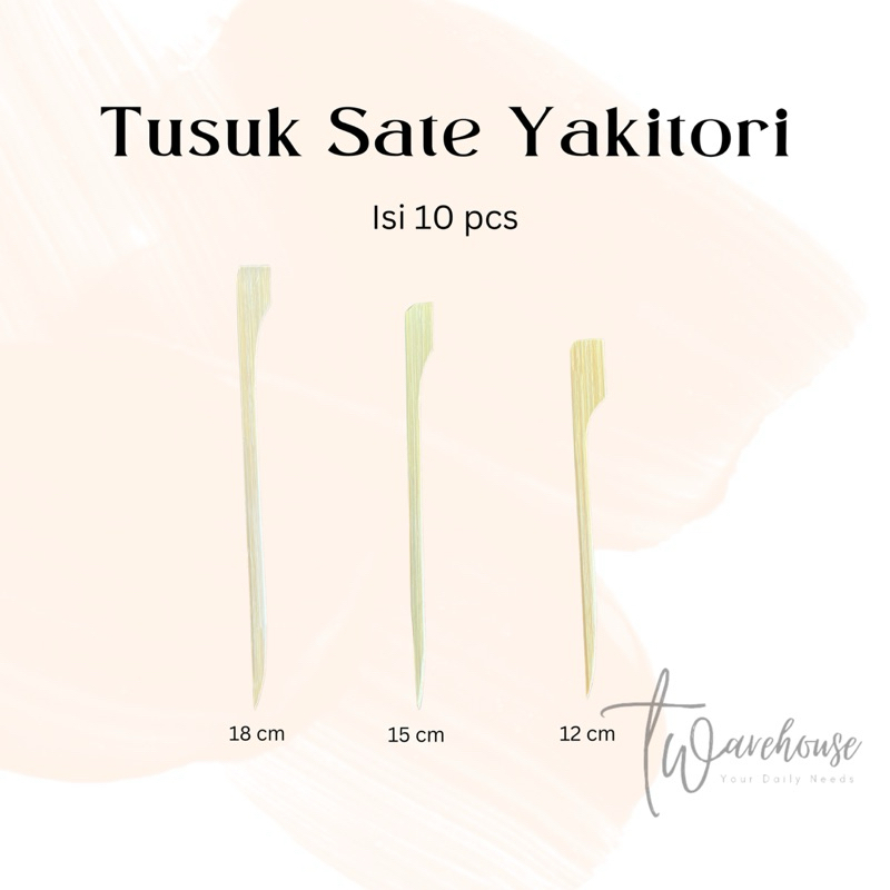 [10 pcs] Tusuk Sate Yakitori Tusuk Sate Jepang
