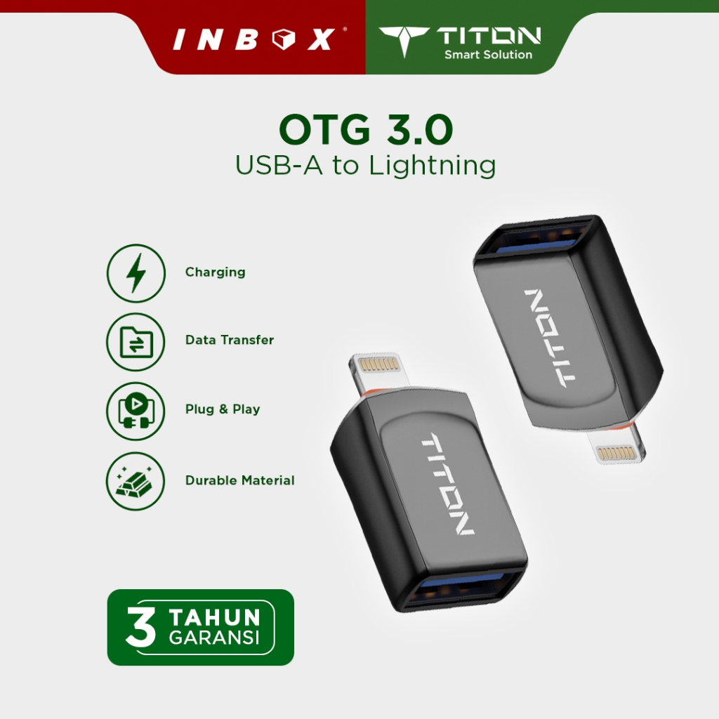 Titon OTG USB to Lightning 3.0 Flashdisk Data Transfer iPhone X XR 11 12 13 14 Pro Max Converter