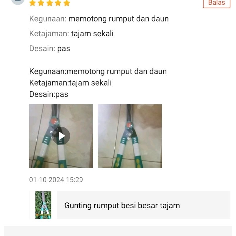 RB Gunting rumput besi besar tajam