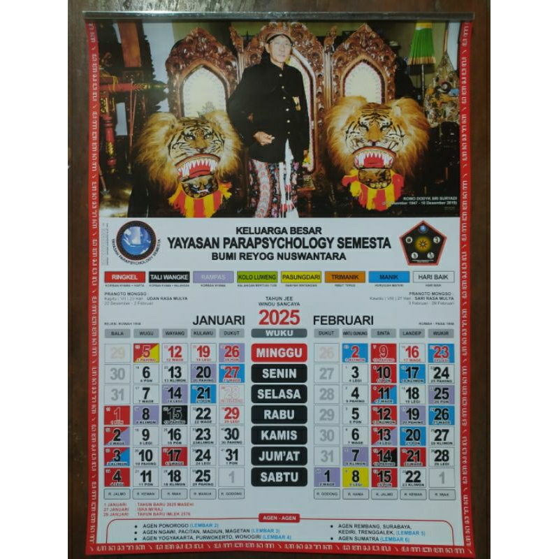 

Kalender 2025 : Kalender Jawa 2025 YPS Yayasan Parapsychology Semesta Terbaru