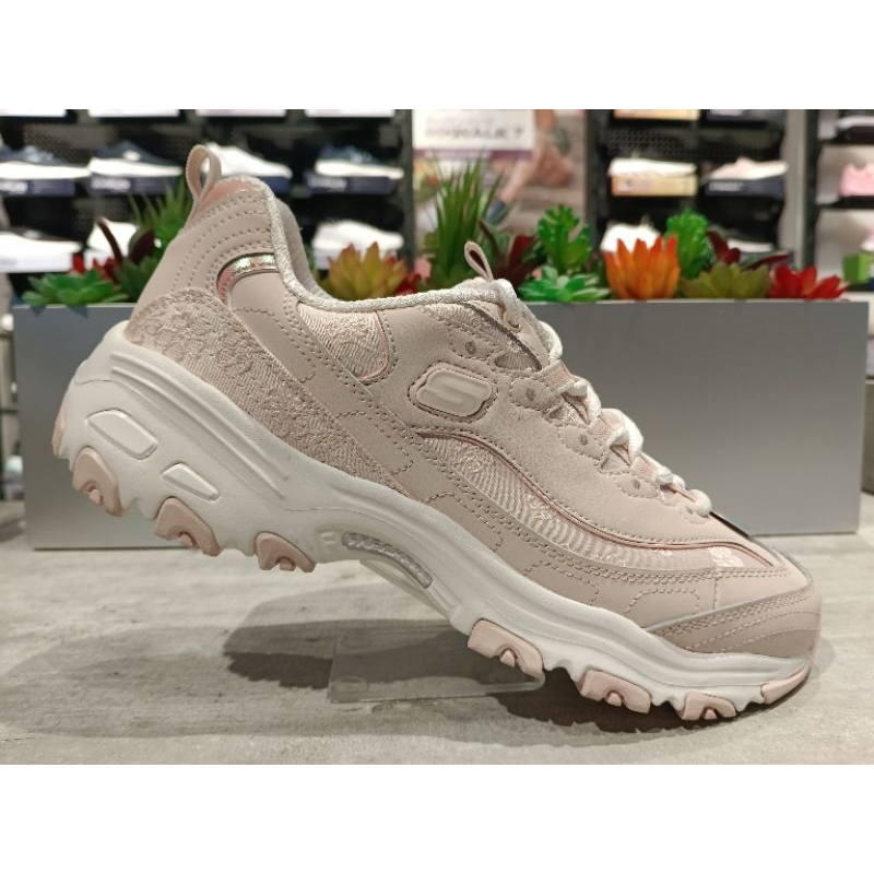 Skechers Sport D'Lites Rose - Sepatu wanita (Free Kaos Kaki)