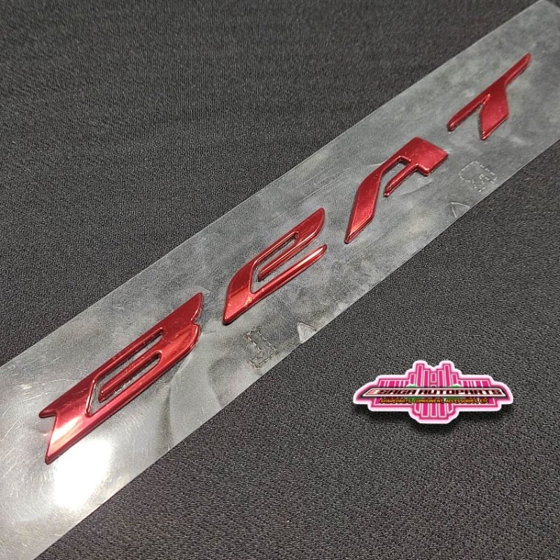 Emblem logo timbul Honda BEAT merah Beat deluxe beat led original