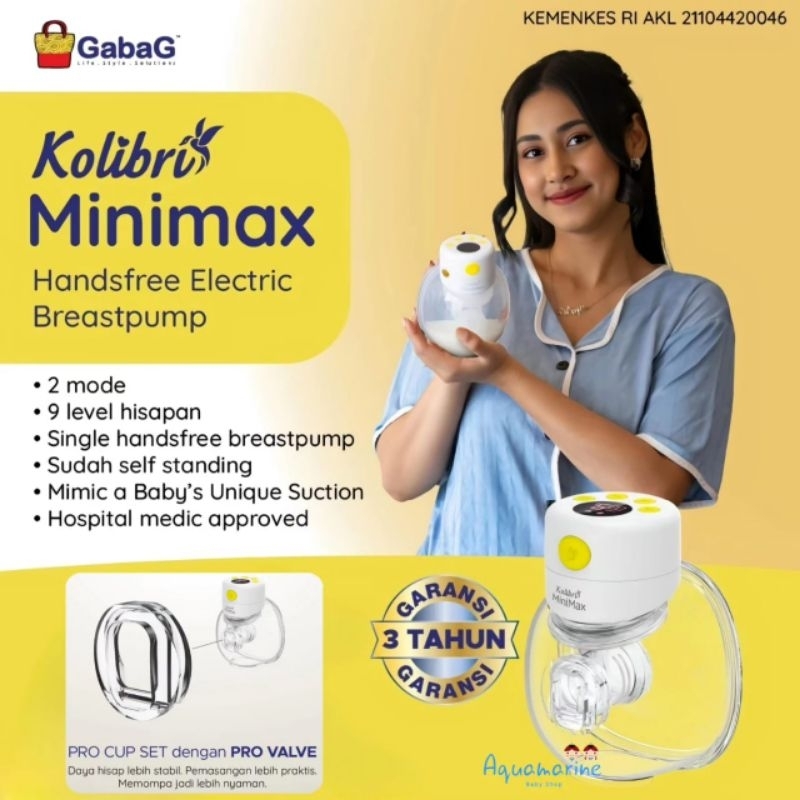 Gabag Pompa Asi Handsfree Breastpump Kolibri Minimax