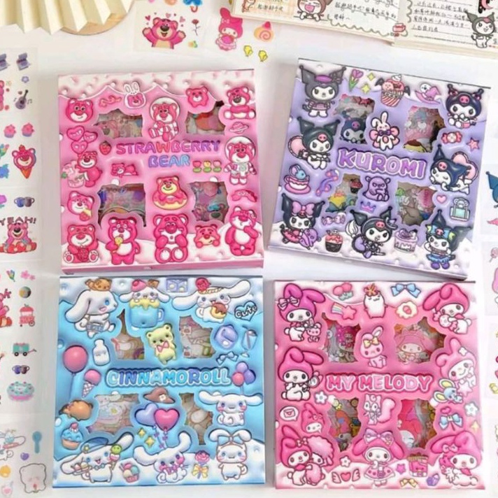 

PRODUCT TERPOPULER Sticker Lucu 2D Sanrio Karakter Kuromi dan Melody Isi 1 Lembar Per Box