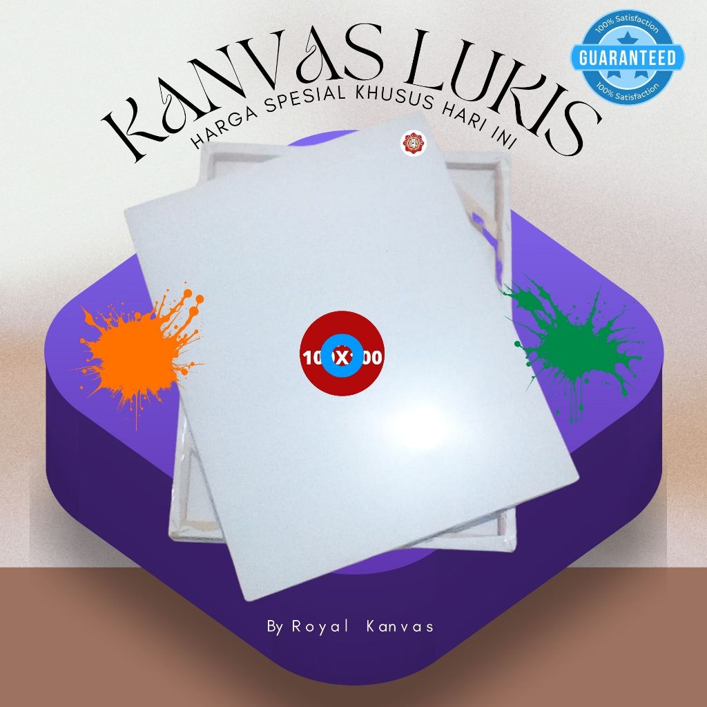 

PROMO! Kanvas Lukis Premium 100x100 cm |Putih-High|Big Wood-Ideal untuk Acrylic&Oil|Harga Terjangkau