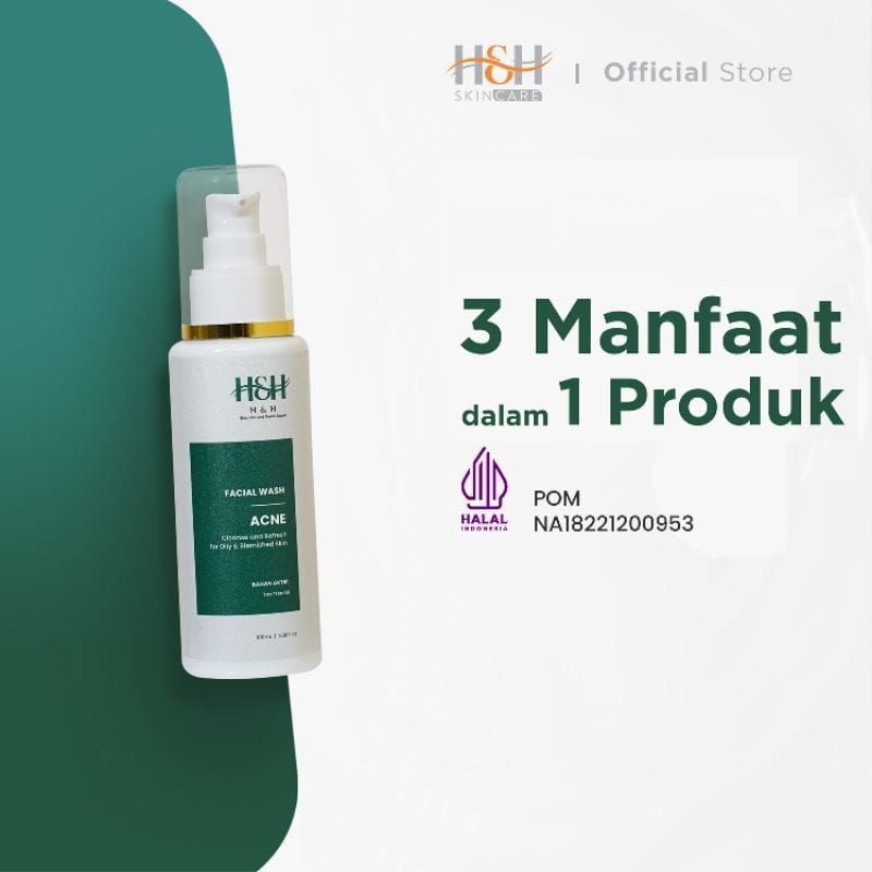 HNH FACIAL WASH ACNE cleanse and refresh for oily & blemished skin 100ml