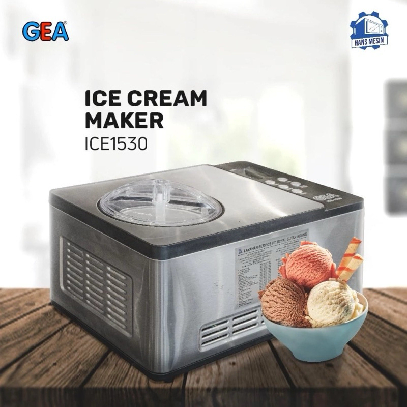 GEA Ice Cream Maker ICE-1530 / Mesin pembuat es krim mini full otomatis