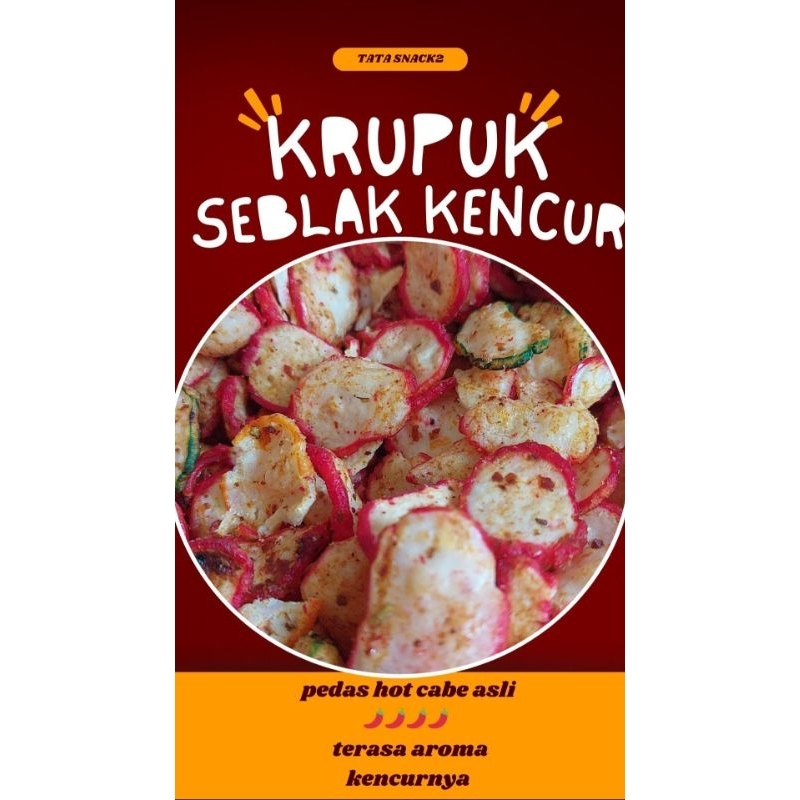 

krupuk seblak rasa kencur