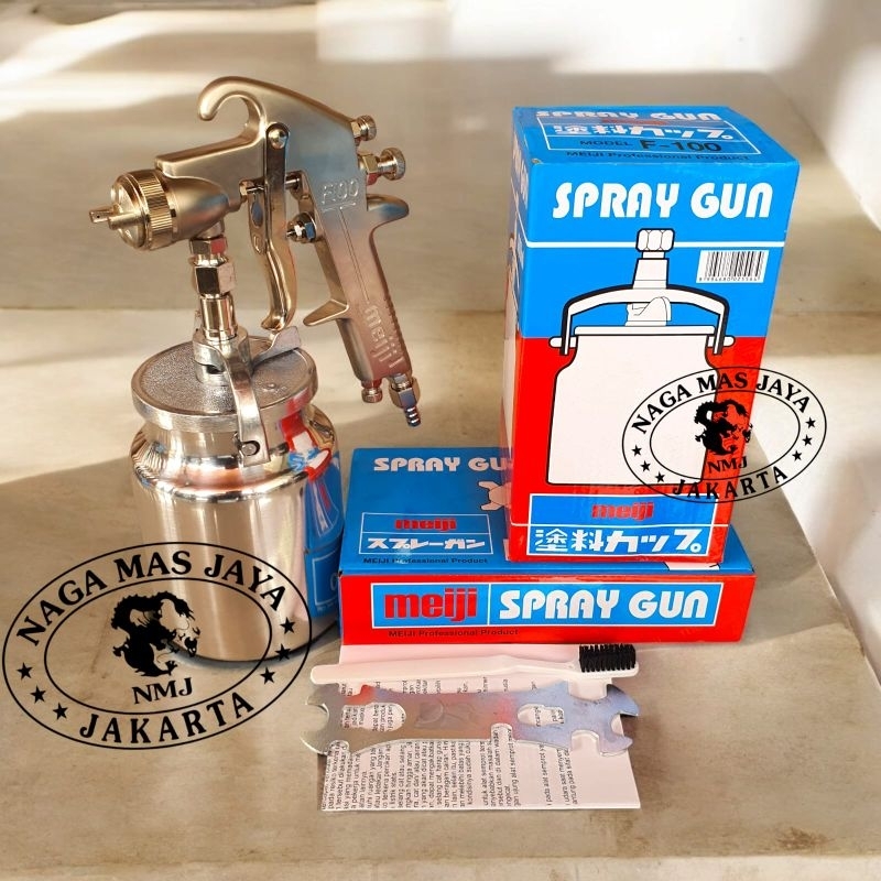 MEIJI F100 SPRAY GUN CAT TABUNG BAWAH MEIJI F 100 / SEMPROTAN CAT SPRAY GUN MEIJI F100 TABUNG BAWAH