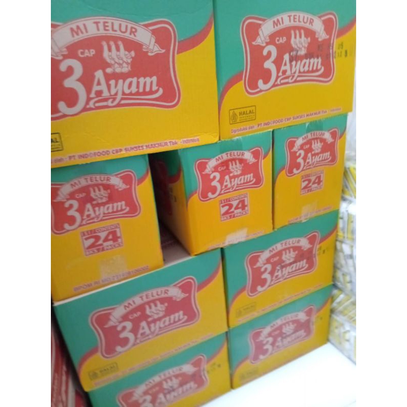 

1 karton Mie telur cap 3 ayam isi 24pack | TERMURAH