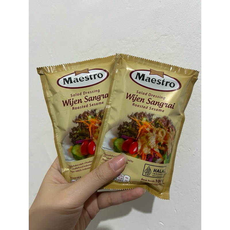 

Maestro Salad Dressing Wijen Sangrai Sachet 100g