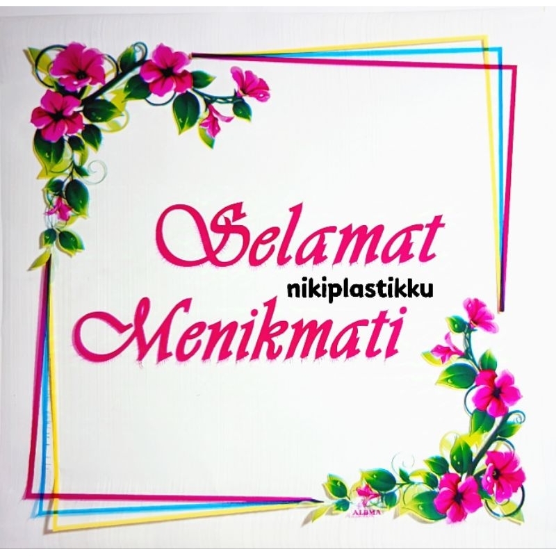 Plastik Selamat Menikmati 18x18 Isi 50 Lembar / Selamat menikmati / Samir UKURAN 18x18