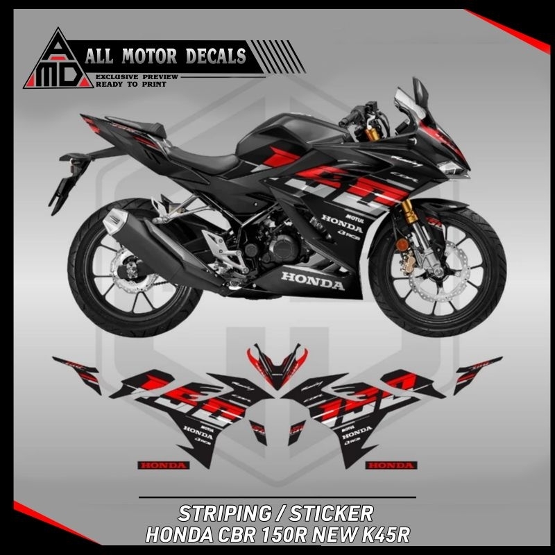 STRIPING CBR 150R NEW K45R GRAFIS CUSTOM 150 / STICKER HONDA CBR 150 R K45R TAHUN 2021, 2022, 2023, 