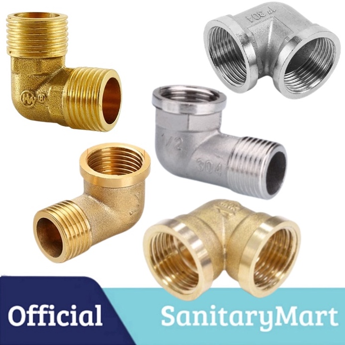 Knee elbow Drat Luar Dalam 12 inch StainlessKuningan