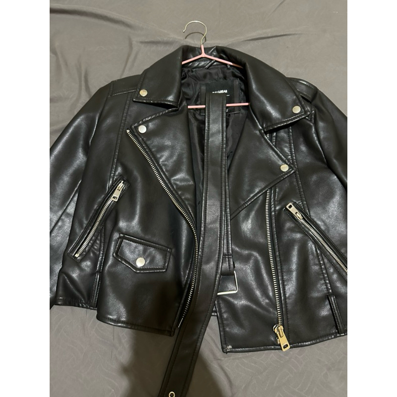 Jaket kulit pull & bear ori