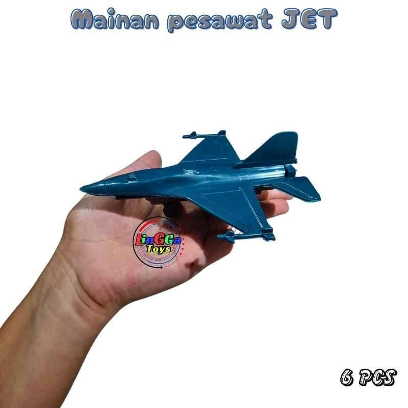 6 pcs mainan pesawat JET / mainan murah anak anak