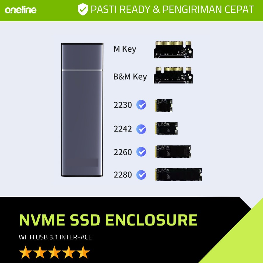 SSD M.2 NVMe Case Enclosure 10Gbps USB Casing SSD NVMe External ND5