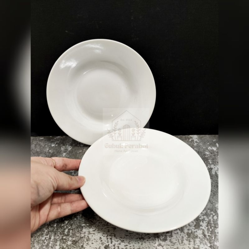 6PCS PIRING 7INCH POLOS SUNBIRD/PIRING KECIL/PIRING MAKAN/PIRING POLOS/PIRING KERAMIK/PIRING BUAH