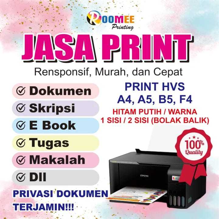 

PRINT / CETAK TUGAS BUKU CEPAT A4 80/100 GSM TERMURAH!!! CETAK DOKUMEN MAKALAH SKRIPSI TESIS DLL