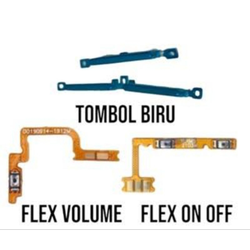 TOMBOL + FLEX VOLUME + FLEX ON OFF REALME 5i SET
