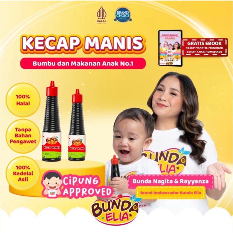 Bumbu Bunda Elia Kecap Manis Non MSG / Kecap MPASI / Kecap Anak / Kecap Bayi / Kecap Manis Halal