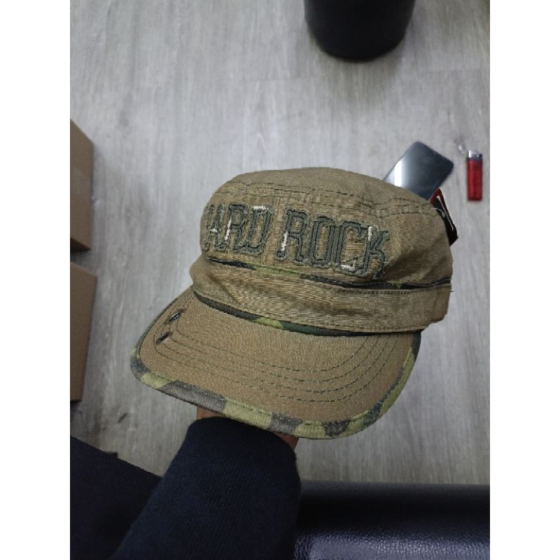 Hard Rock Cafe Retro Distressed Military Cap Hat BNWT